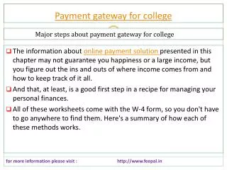 All kind of school fee submitted with payment gateway for co