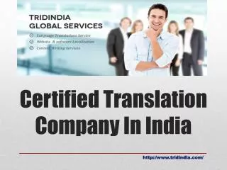 Looking for Certified language Translation Company in India