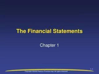 Chap 01 financial statement