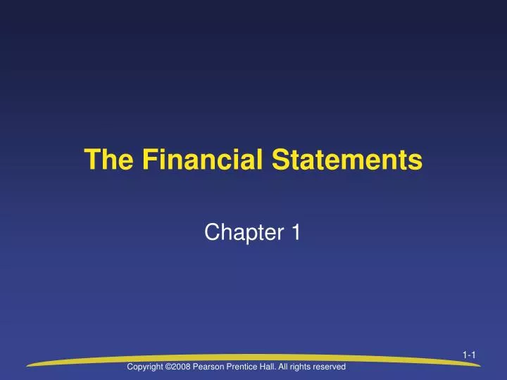 the financial statements
