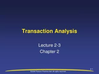 Chap 02 transaction analysis