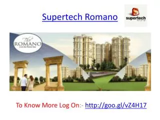 Supertech Romano-Sector 118 Noida-Layout,Payment Plan