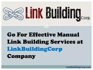 Effective Manual Link Building Services at LinkBuildingCorp