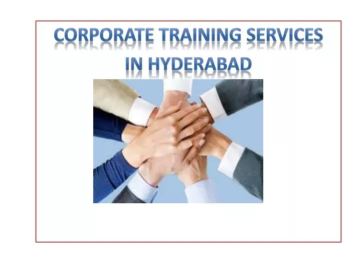 corporate training services in hyderabad