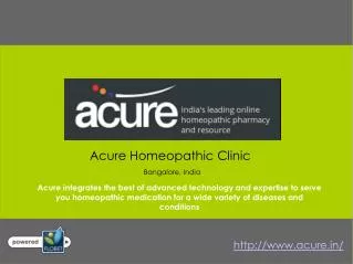 Acure Homeopathy Clinic in Jayanagar Bangalore
