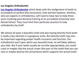 Los Angeles Orthodontist