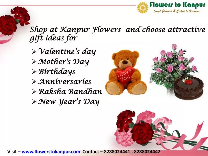 shop at kanpur flowers and choose attractive gift ideas for