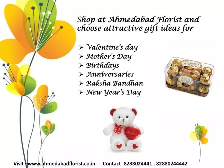 shop at ahmedabad florist and choose attractive gift ideas for