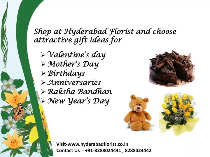 shop at hyderabad florist and choose attractive gift ideas for