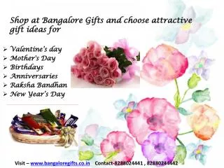 Send Valentine Gifts to Bangalore