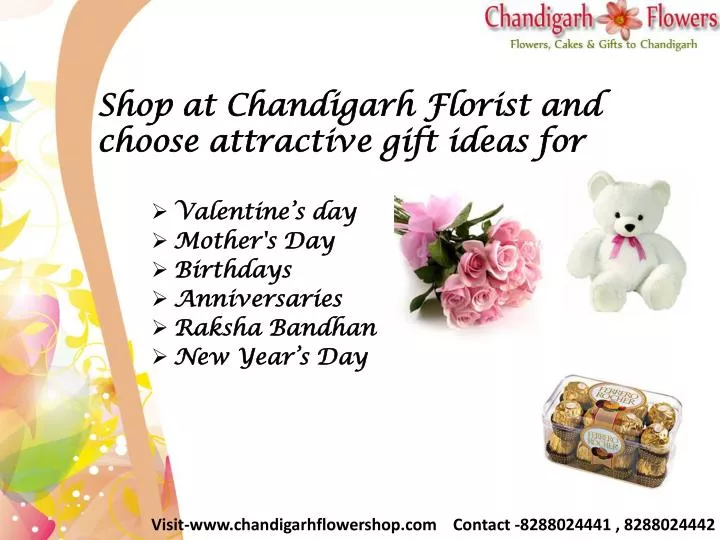 shop at chandigarh florist and choose attractive gift ideas for