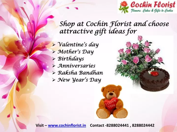 shop at cochin florist and choose attractive gift ideas for