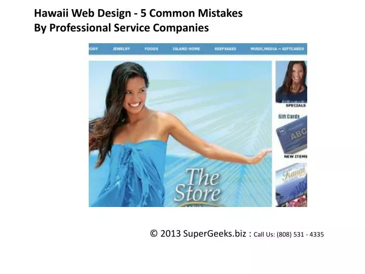 hawaii web design 5 common mistakes by professional service companies