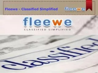Fleewe - Classified Simplified