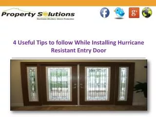Hurricane Resistant Entry Door