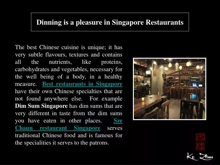 dinning is a pleasure in singapore restaurants