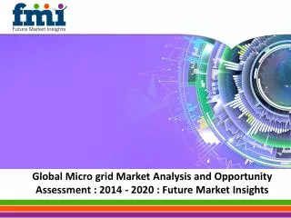 Global Microgrid Market Analysis and Opportunity Assessment