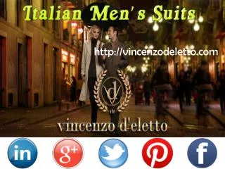 Italian Men’s Suits in Vincenzo D’Eletto