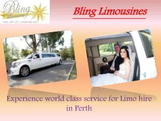 Perth Limousine Hire - Bling limos
