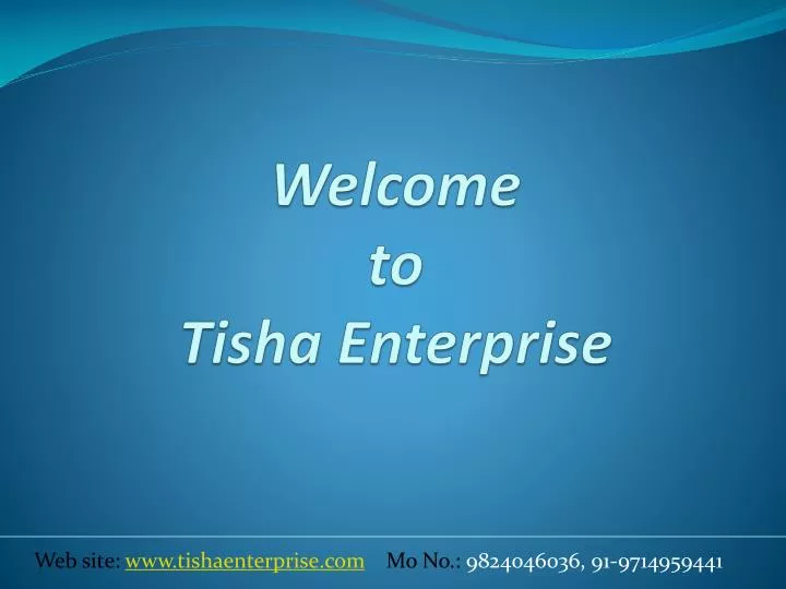 welcome to tisha enterprise