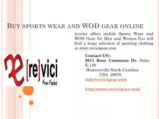 Buy sports wear and WOD gear online