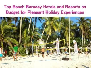 Top Beach Boracay Hotels and Resorts on Budget
