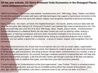On his new website, UC-Davis Professor finds Economics