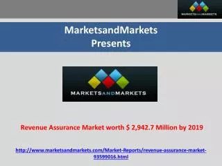 Revenue Assurance Market worth $ 2,942.7 Million by 2019