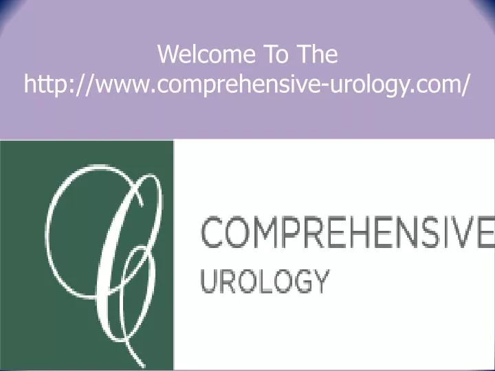 welcome to the http www comprehensive urology com