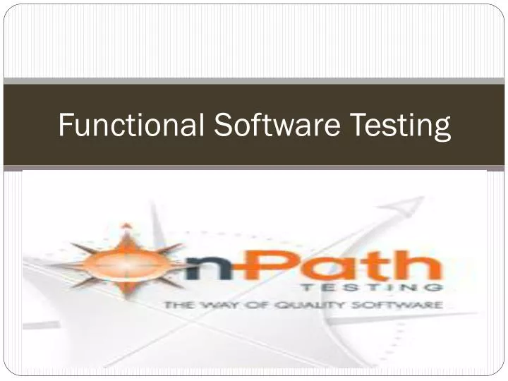 functional software testing