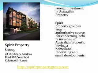Foreign Investment in Australian Property
