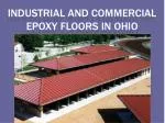 Industrial and Commercial Epoxy Floors in Ohio