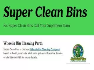 Wheelie Bin Cleaning Perth