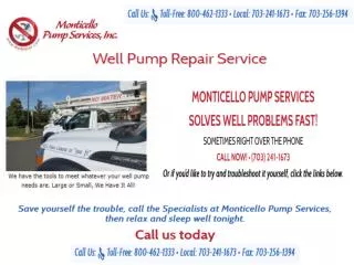 Well Pump Repair Services