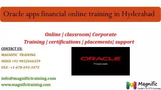 Oracle apps financial online training in hyderabad