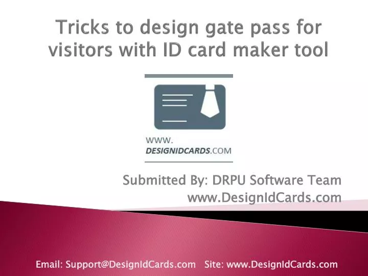 tricks to design gate pass for visitors with id card maker tool