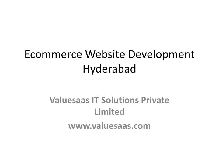 ecommerce website development hyderabad