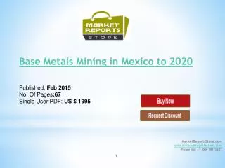 Base Metal Mining Industry in Mexico with forecasts to 2020