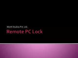 Computer Lock | Wireless PC lock | Desktop computer lock | S