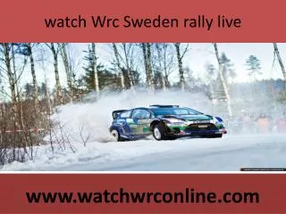 watch Wrc Sweden rally live