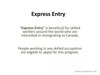 Express Entry - Canada Immigration