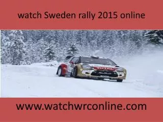 watch Sweden rally 2015 online