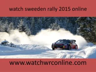 watch sweeden rally 2015 online