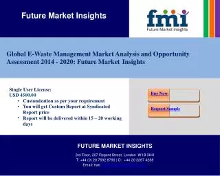 E-Waste Management Market : Future Market Insights