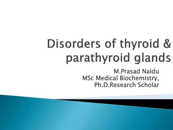 disorders of thyroid parathyroid glands