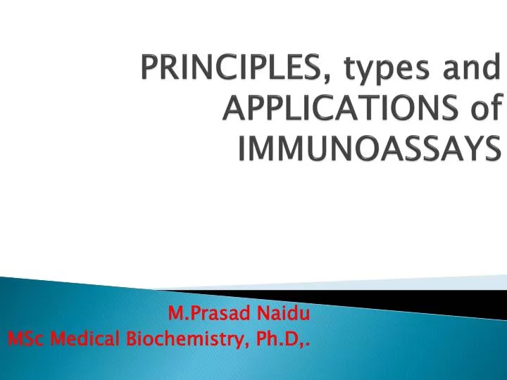 principles types and applications of immunoassays