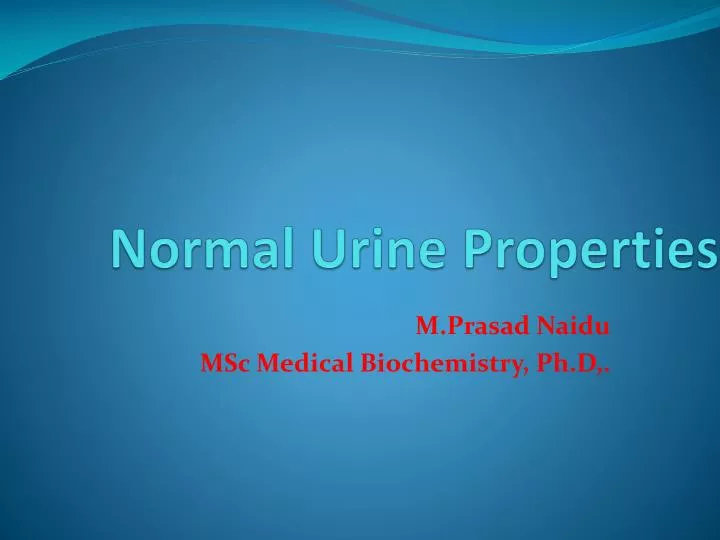 normal urine properties