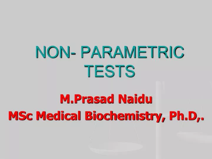 non parametric tests