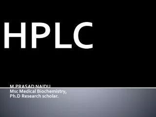 m prasad naidu msc medical biochemistry ph d research scholar