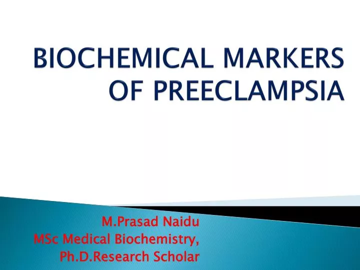 biochemical markers of preeclampsia